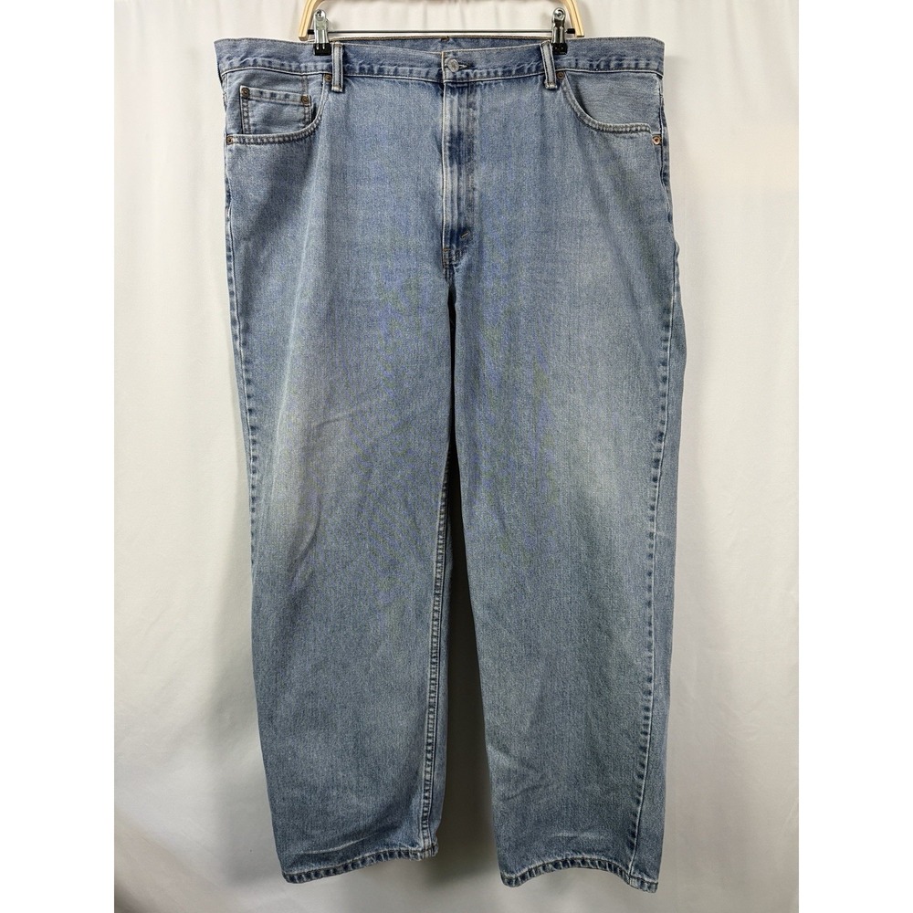 Levi's 550 Relaxed Fit Tapered Leg Medium Wash Denim Blue Jeans Mens 46x32 READ
